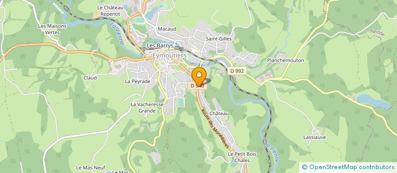 localisation de l'entreprise MONSIEUR YANNICK BERNARD à EYMOUTIERS
