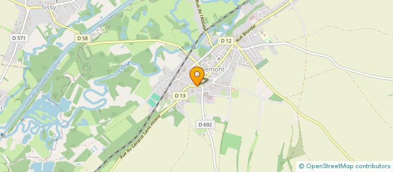 localisation de l'entreprise MONSIEUR YANNICK BERNE  RIBEMONT