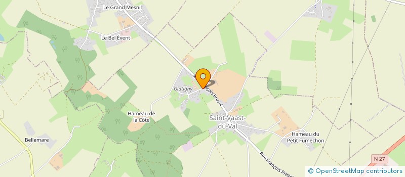 localisation de l'entreprise MONSIEUR YANNICK BERTIN  SAINT-VAAST-DU-VAL