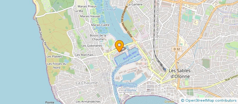 localisation de l'entreprise MONSIEUR YANNICK BIRON  LES SABLES D'OLONNE