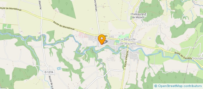 localisation de l'entreprise MONSIEUR YANNICK BOBET  LA BEGUDE-DE-MAZENC