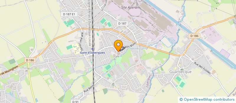 localisation de l'entreprise MONSIEUR YANNICK BONTE  ISBERGUES