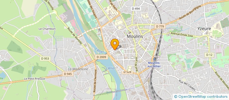 localisation de l'entreprise MONSIEUR YANNICK BOURGOUGNON  MOULINS