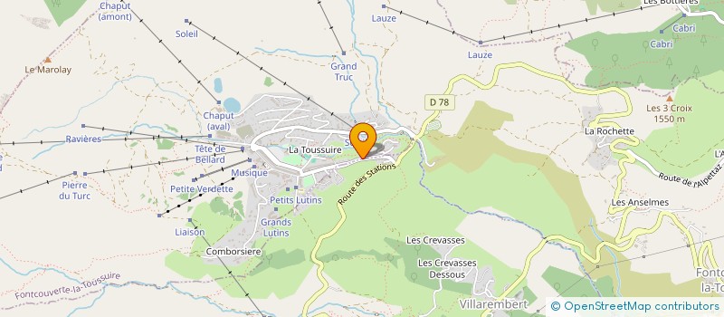 localisation de l'entreprise MONSIEUR YANNICK BOUTTAZ  FONTCOUVERTE-LA TOUSSUIRE