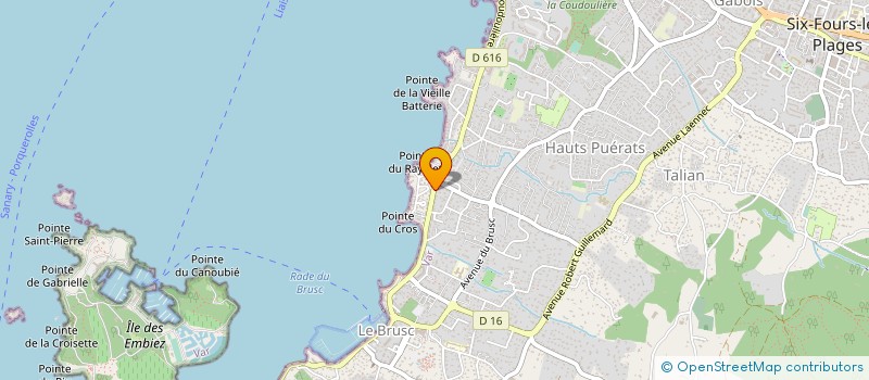 localisation de l'entreprise MONSIEUR YANNICK BRINON à SIX-FOURS-LES-PLAGES