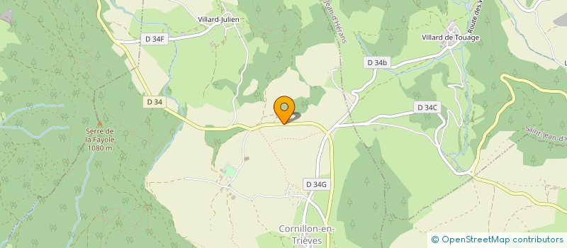 localisation de l'entreprise MONSIEUR YANNICK BRUNET  CORNILLON-EN-TRIEVES