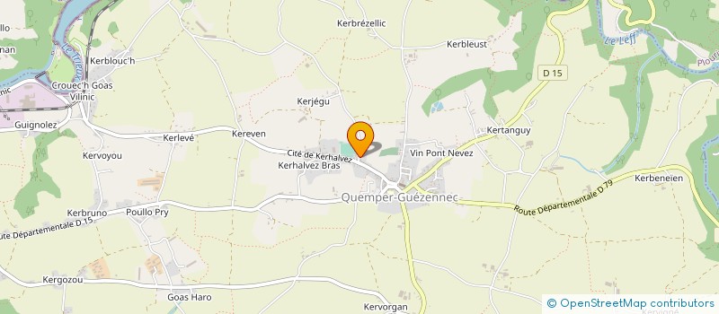 localisation de l'entreprise MONSIEUR YANNICK CARIOU  QUEMPER-GUEZENNEC