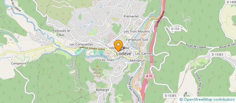 localisation de l'entreprise MONSIEUR YANNICK CASAJUS  LODEVE