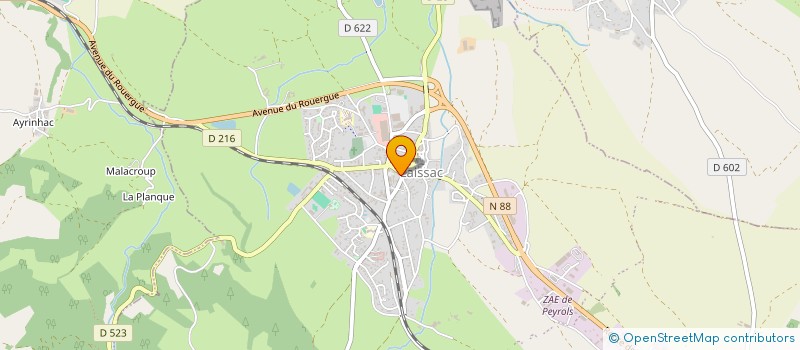 localisation de l'entreprise MONSIEUR YANNICK CASTAN  LAISSAC-SEVERAC L'EGLISE