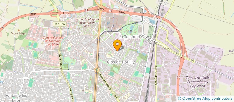 localisation de l'entreprise MONSIEUR YANNICK CHAMBIET à DIJON