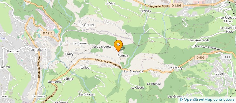 localisation de l'entreprise MONSIEUR YANNICK CHATELLARD  COMBLOUX