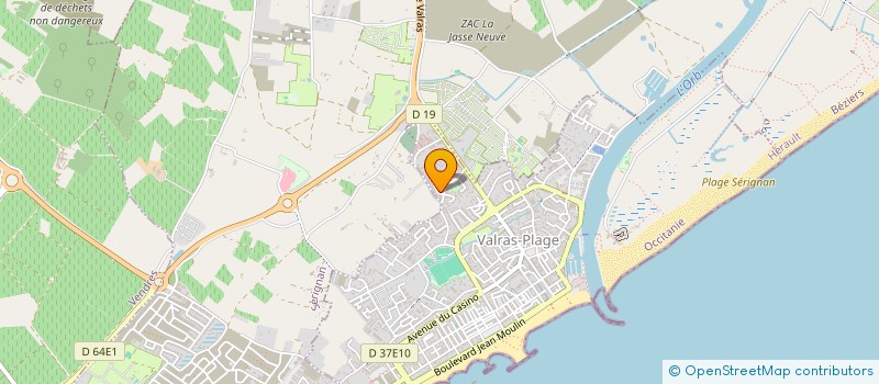 localisation de l'entreprise MONSIEUR YANNICK CHAUMONT  VALRAS-PLAGE