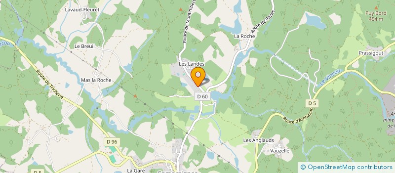 localisation de l'entreprise MONSIEUR YANNICK COLAS à COMPREIGNAC