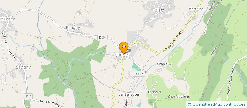 localisation de l'entreprise MONSIEUR YANNICK COLLET  JONZIER-EPAGNY