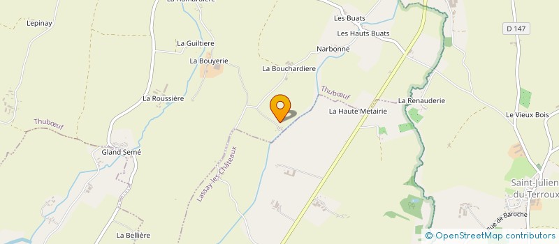 localisation de l'entreprise MONSIEUR YANNICK COSNEAU  THUBUF