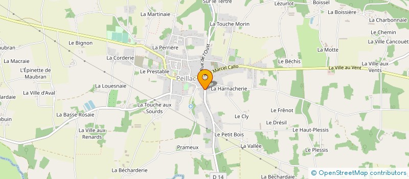 localisation de l'entreprise MONSIEUR YANNICK COUDE à PEILLAC