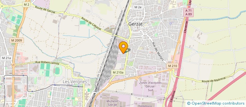 localisation de l'entreprise MONSIEUR YANNICK DAUPHIN  GERZAT