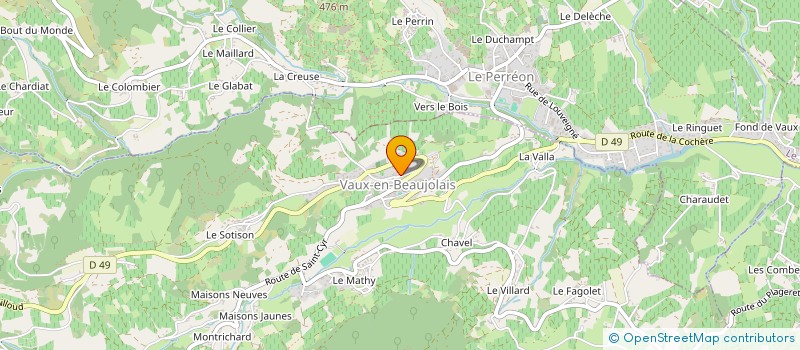 localisation de l'entreprise MONSIEUR YANNICK DE VERMONT  VAUX-EN-BEAUJOLAIS