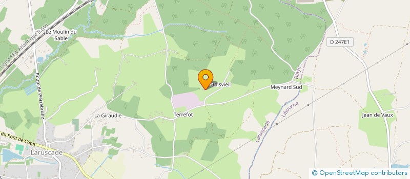 localisation de l'entreprise MONSIEUR YANNICK DONON  LARUSCADE