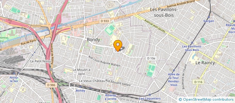 localisation de l'entreprise MONSIEUR YANNICK DOUADY  BONDY