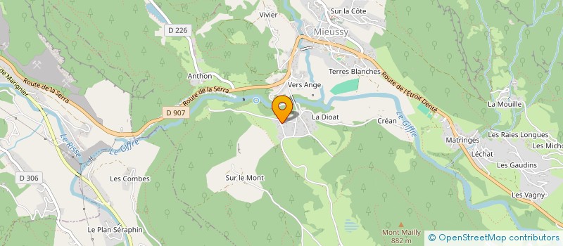 localisation de l'entreprise MONSIEUR YANNICK DUMOULIN  MIEUSSY