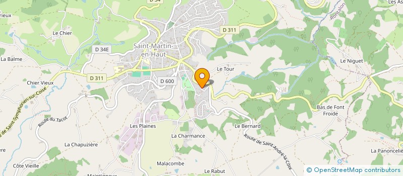 localisation de l'entreprise MONSIEUR YANNICK ELAIN  SAINT-MARTIN-EN-HAUT