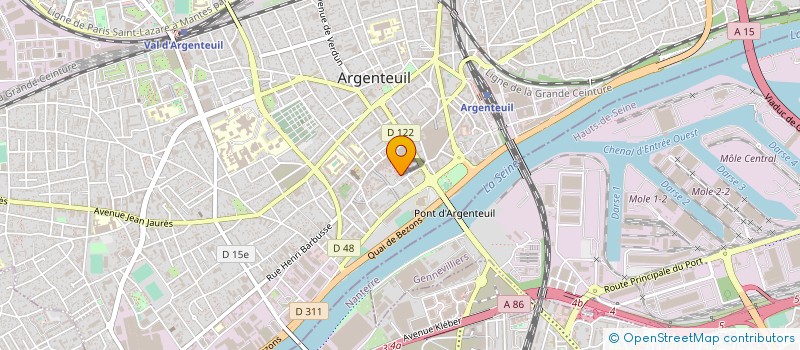 localisation de l'entreprise MONSIEUR YANNICK EVAIN  ARGENTEUIL