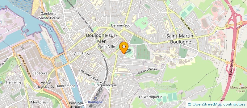 localisation de l'entreprise MONSIEUR YANNICK EVERARD  BOULOGNE SUR MER