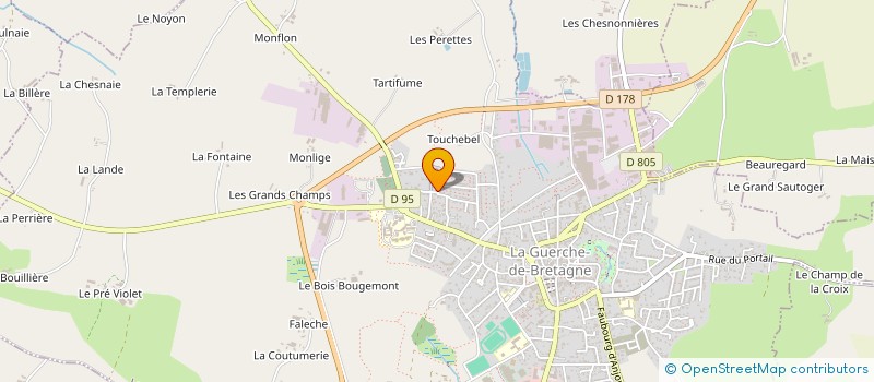 localisation de l'entreprise MONSIEUR YANNICK GENDRE  LA GUERCHE-DE-BRETAGNE