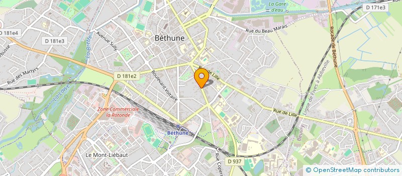 localisation de l'entreprise MONSIEUR YANNICK GRAND  BETHUNE