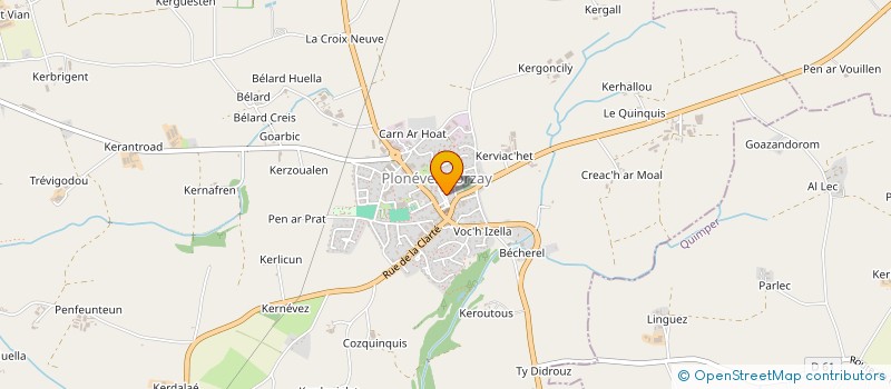 localisation de l'entreprise MONSIEUR YANNICK GUEHENNEUX  PLONEVEZ-PORZAY