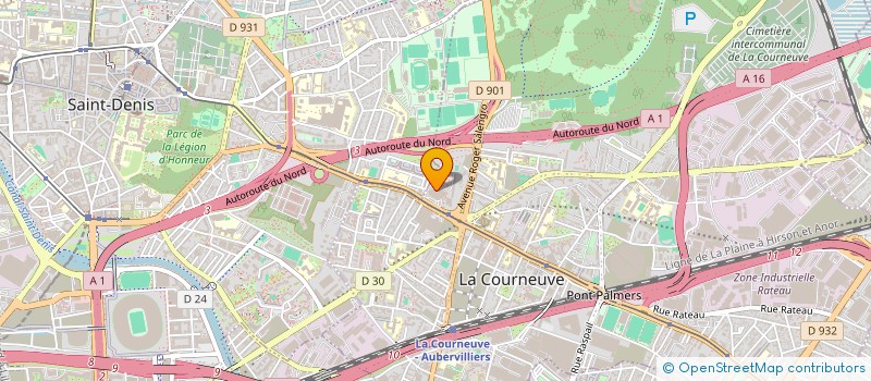 localisation de l'entreprise MONSIEUR YANNICK HAN à LA COURNEUVE