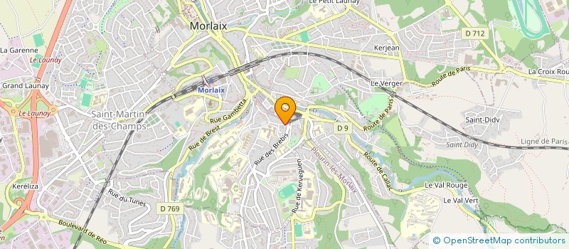 localisation de l'entreprise MONSIEUR YANNICK HERVE  MORLAIX