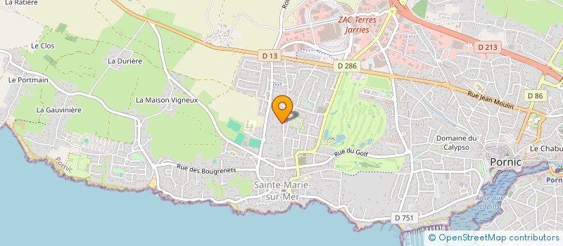 localisation de l'entreprise MONSIEUR YANNICK HILLIGOT  PORNIC