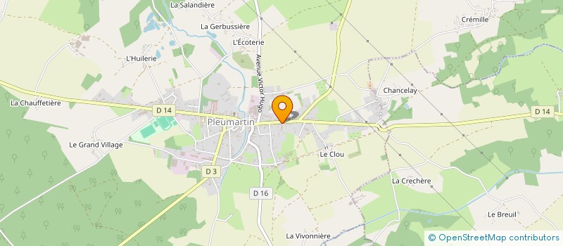 localisation de l'entreprise MONSIEUR YANNICK HOUDELINE  PLEUMARTIN