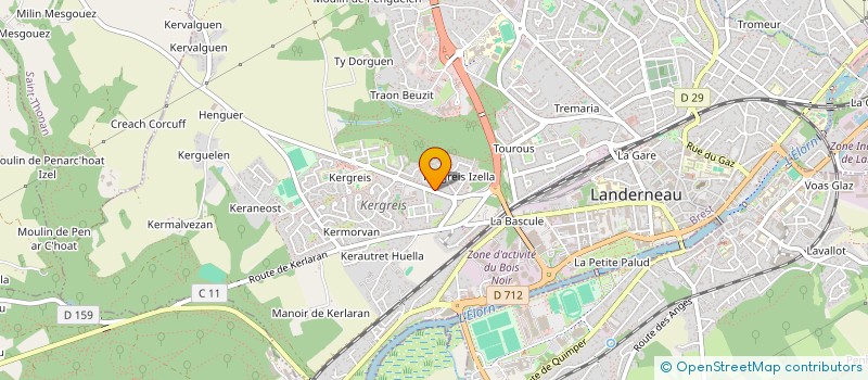 localisation de l'entreprise MONSIEUR YANNICK JEZEGOU à LANDERNEAU