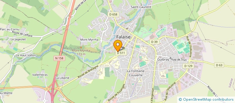 localisation de l'entreprise MONSIEUR YANNICK JOUBERT à FALAISE