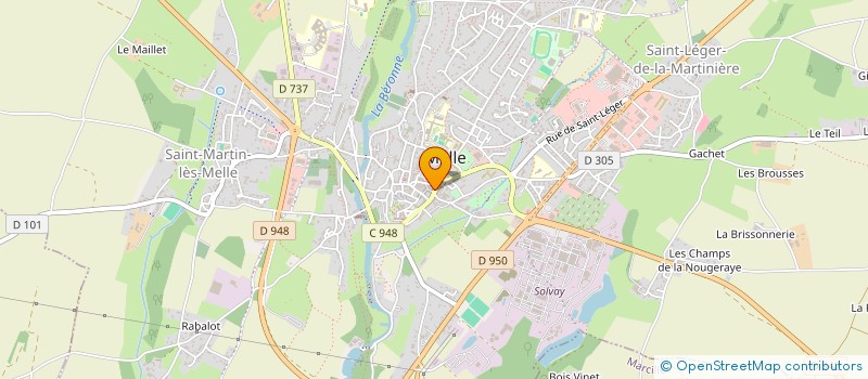 localisation de l'entreprise MONSIEUR YANNICK JOUBERT  MELLE