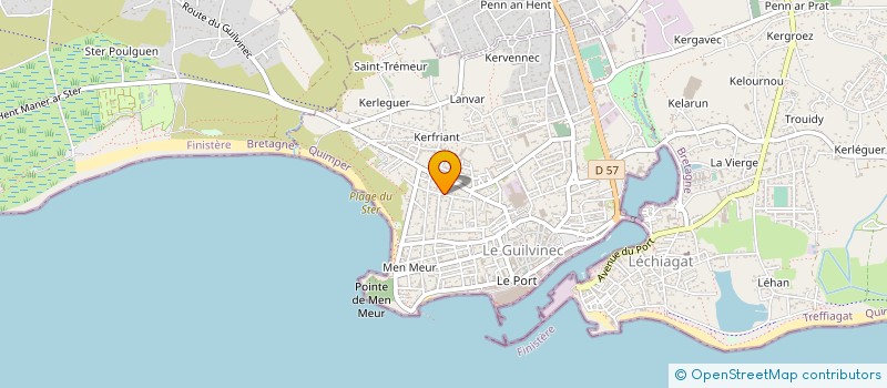 localisation de l'entreprise MONSIEUR YANNICK JUGE  GUILVINEC