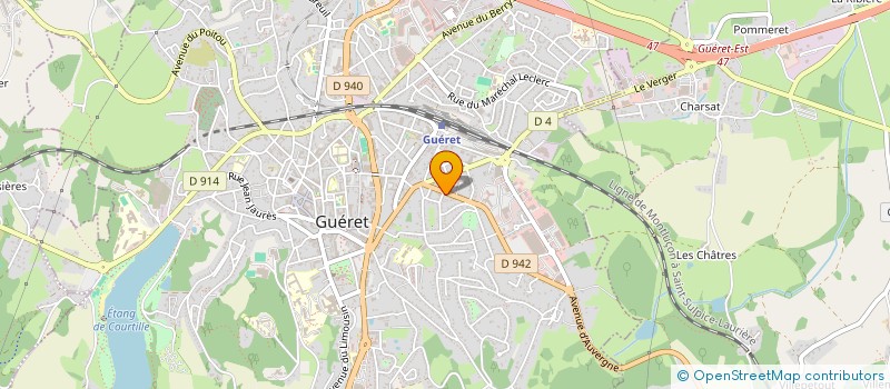 localisation de l'entreprise MONSIEUR YANNICK JUILLET à GUERET