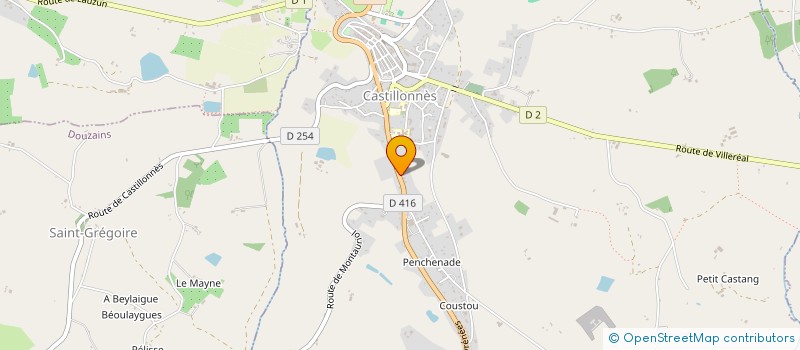 localisation de l'entreprise MONSIEUR YANNICK LACHAIZE  CASTILLONNES