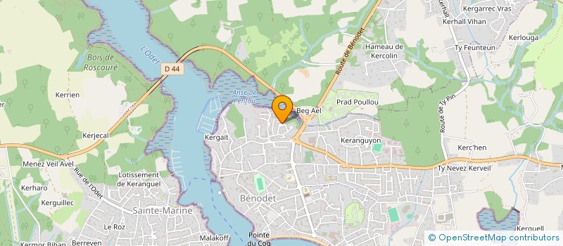 localisation de l'entreprise MONSIEUR YANNICK LAOUSSE  BENODET