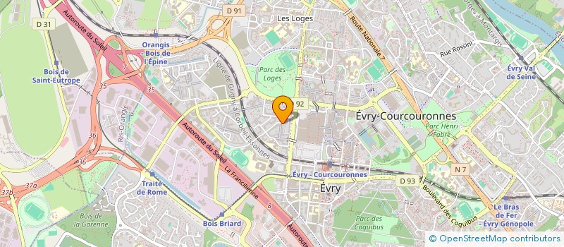 localisation de l'entreprise MONSIEUR YANNICK LAPORTE  EVRY-COURCOURONNES