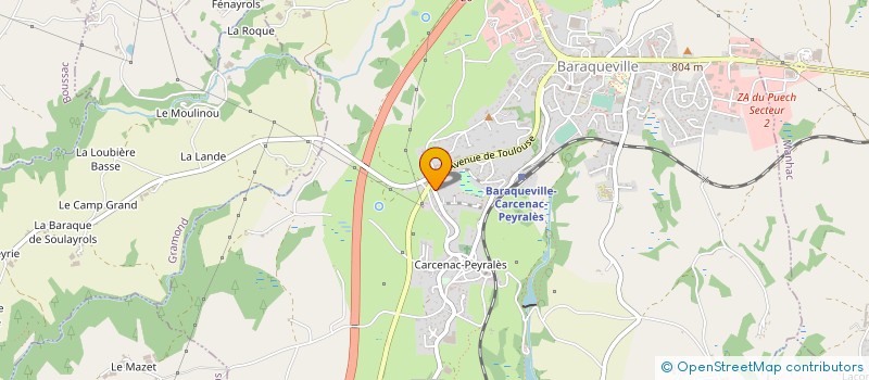 localisation de l'entreprise MONSIEUR YANNICK LAURIERE  BARAQUEVILLE