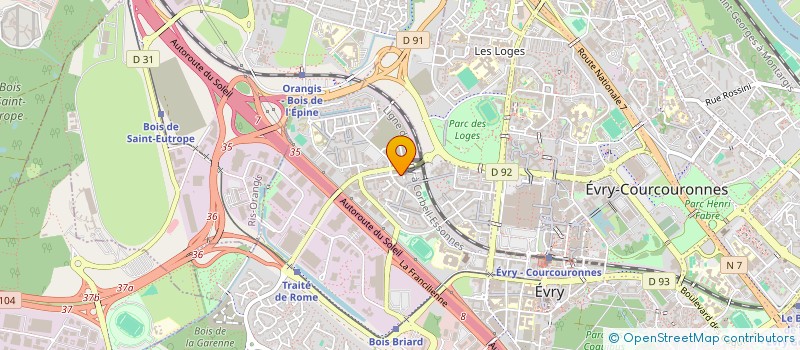 localisation de l'entreprise MONSIEUR YANNICK LAVALLIERE  EVRY-COURCOURONNES