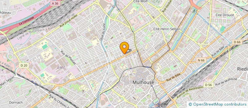 localisation de l'entreprise MONSIEUR YANNICK LAVEILLE  MULHOUSE