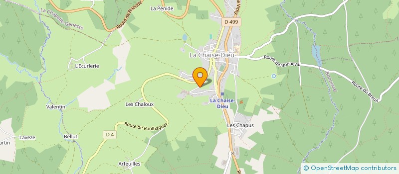 localisation de l'entreprise MONSIEUR YANNICK LAVERROUX à LA CHAISE-DIEU