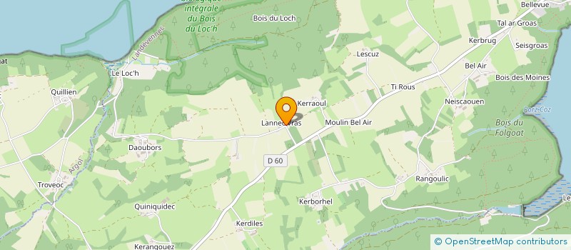 localisation de l'entreprise MONSIEUR YANNICK LE GENTIL  LANDEVENNEC