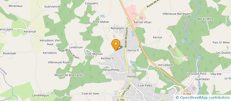 localisation de l'entreprise MONSIEUR YANNICK LE GOFF  LE FAOUET