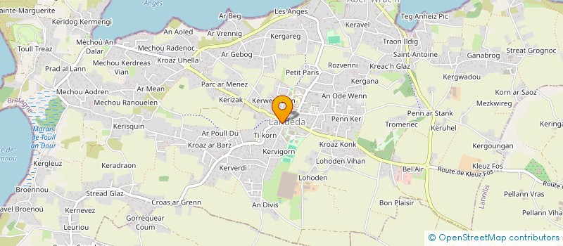 localisation de l'entreprise MONSIEUR YANNICK LE MEUR  LANDEDA